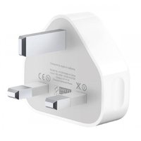 Вилка переходник для зарядки Apple тип UK (три плоских контакта)